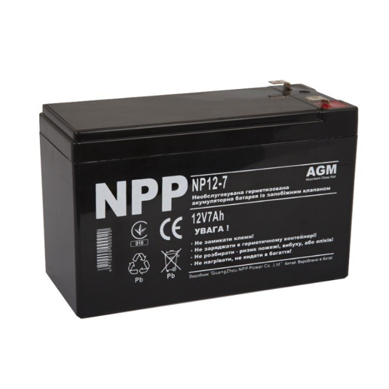 Акумулятор NPP NP12-7 12V 7Ah AGM