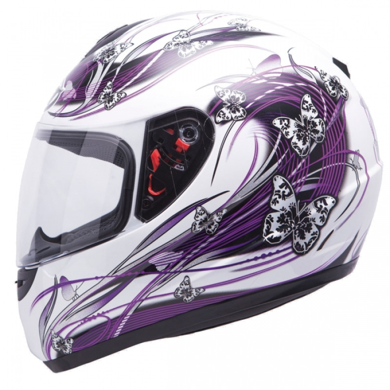 MT Helmets Thunder Butterfly pearl white
