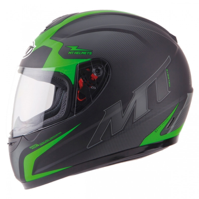 MT Helmets Thunder Squad matt green / fluo
