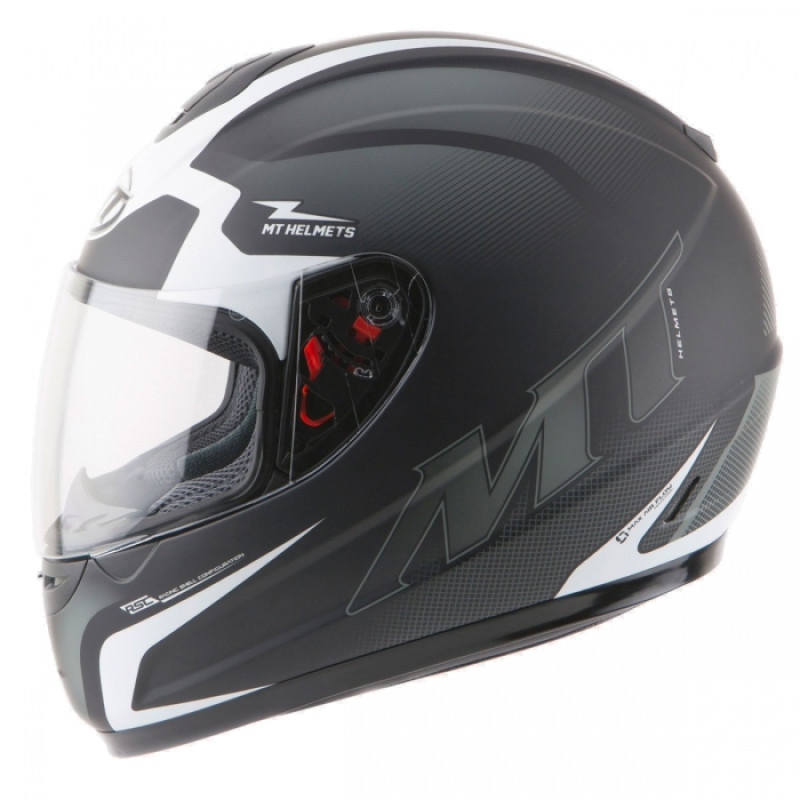 MT Helmets Thunder Squad matt black / white