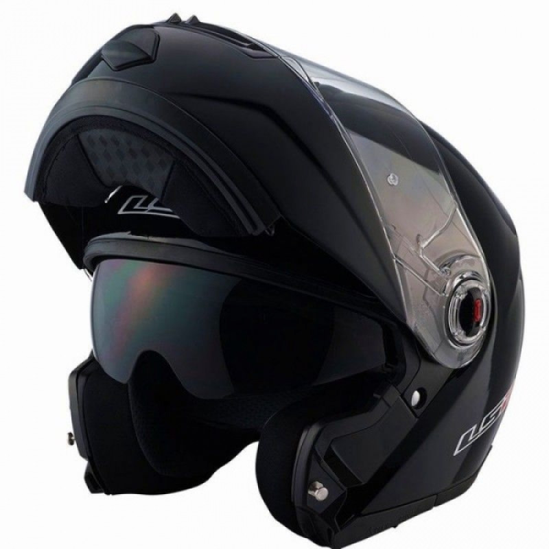 Шолом модуляр LS2 FF386 Ride Solid Black Gloss