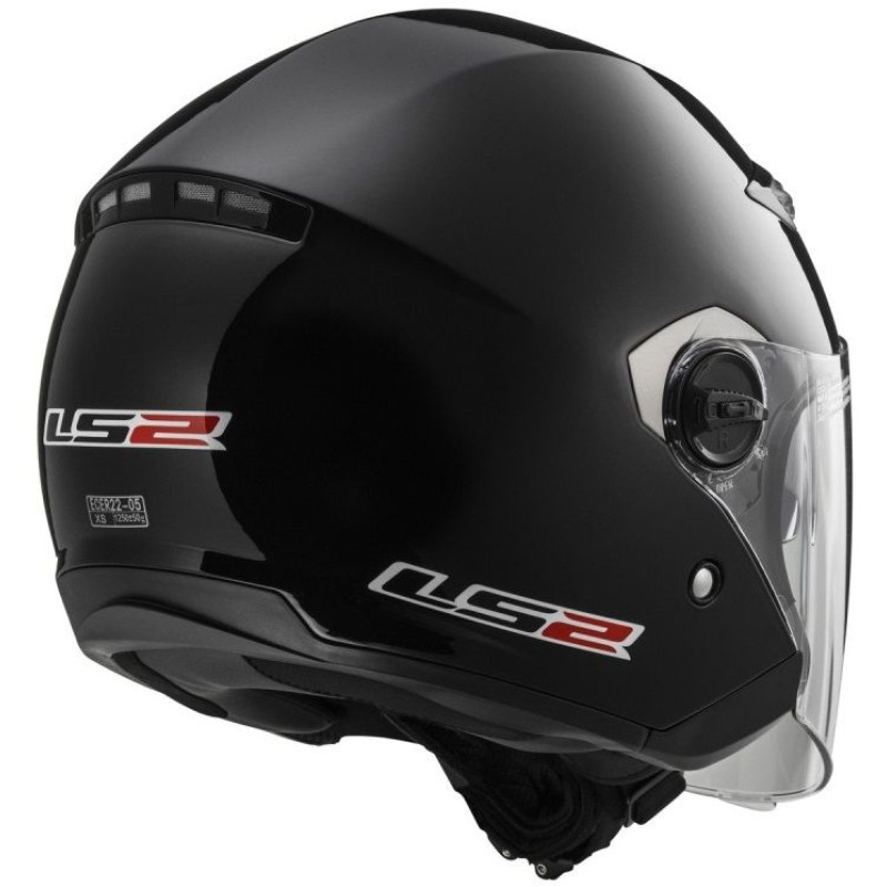 Відкритий шолом LS2 OF569 Track Black Gloss