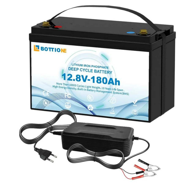 Акумулятор Bottione LiFePO4 12V/180AH (літій-залізо-фосфатний акумулятор)