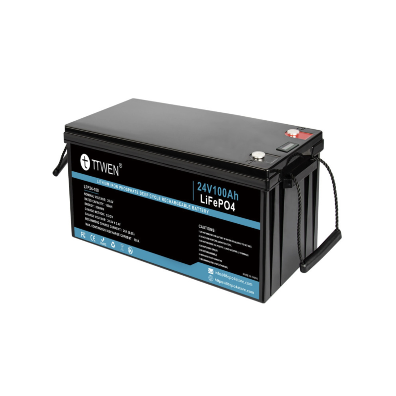 Акумулятор TTWEN 24V 100Аh 2560Wh LiFePO4 (літій-залізо-фосфатний акумулятор)