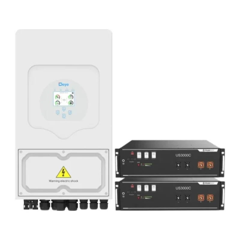 Гібридний інвертор Deye SUN-6K-SG03LP1-EU WiFi 7 Кв*ч +2 Акумуляторні батареї Pylontech US3000C